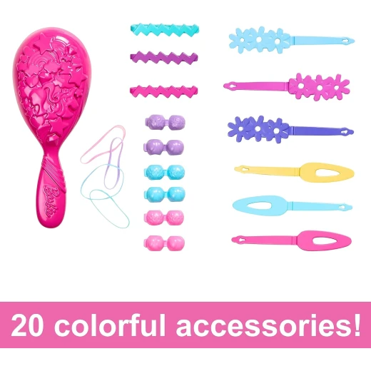 Matte Barbie Styling Head with Blonde Hair & 20 Accessories for Hair Styling Fun - Barbie - Image 4