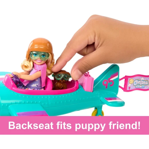 Barbie Chelsea Plane Playset with Spinning Propeller, Puppy & Accessories for Imaginative Play - Barbie - Image 6
