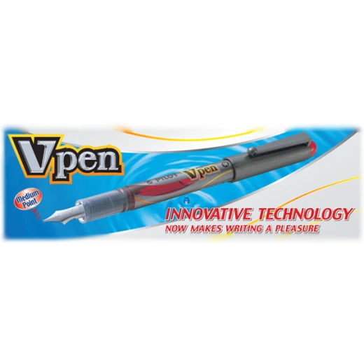 قلم حبر سائل بايلوت V Pen للاستعمال مرة واحدة - أحمر نقطة متوسطة - بايلوت - Image 2