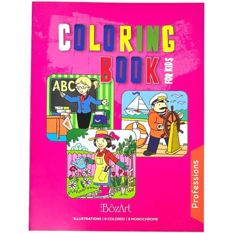 كتب رسم ملونة من بوزارت 16 صفحة 21x28 سم مهن - بوزارت