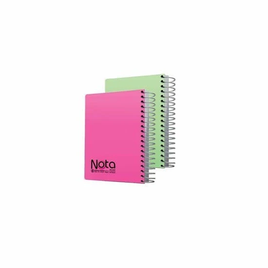 دفتر ملاحظات حلزوني Nota 12x17 سم 100 ورقة - مثالي للملاحظات والمدرسة - بيسيل فيريش