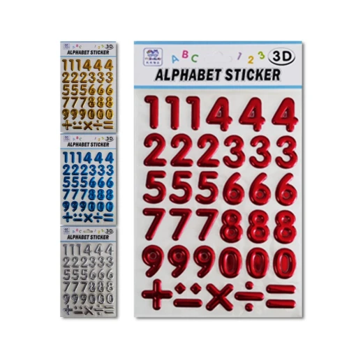 ملصقات أرقام بلاستيكية من Apeximp - ألوان متنوعة - TJA-002 ملصقات أرقام بلاستيكية من Apeximp - ألوان متنوعة - TJA-002