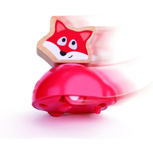 لعبة Hape Push Run Fox - لعبة طفل تعمل بالاحتكاك