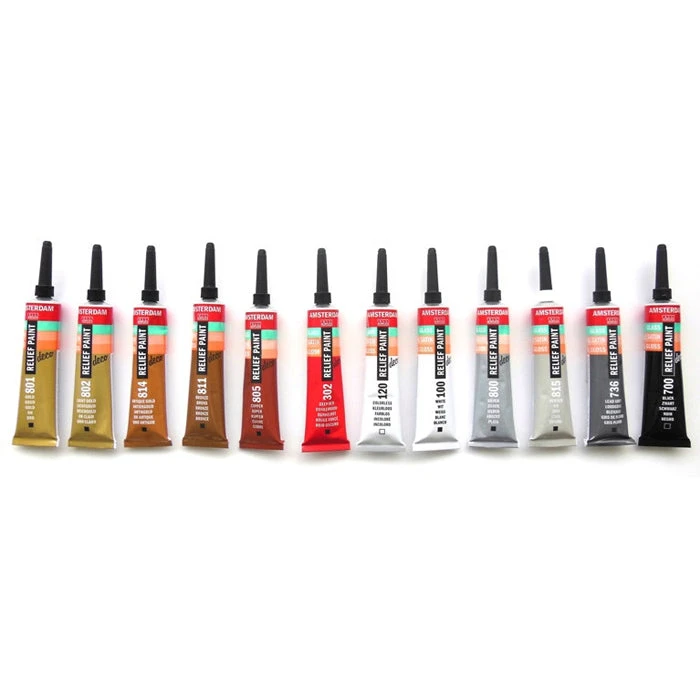 Amsterdam Relief Paint 20ml - 3D Effect for Art Projects - Amsterdam