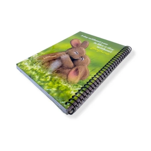 دفتر ملاحظات حلزوني بغلاف صلب من الخيرات - 100 ورقة - Image 2