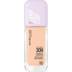 MAYBELLINE New York, Super Stay Lumi-Matte Liquid Foundation, 30hr Longwear formula, Light as Air, Waterproof, Sweatproof, Luminous Matte Finish, Sh - 96