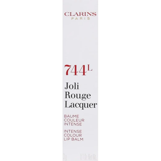 أحمر شفاه Clarins Joli Rouge Lacquer بلون البرقوق، لمسة نهائية لامعة، يدوم طويلاً، مرطب، مستحضر تجميل أساسي - كلارنس - Image 2