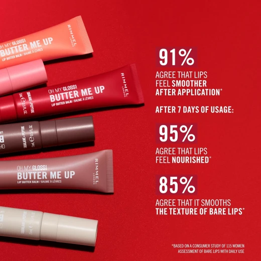 مرطب شفاه ريميل لندن Oh My Gloss Butter Me Up 004 Mellow Mocha - عناية مرطبة وملونة للشفاه - ريميل لندن - Image 5
