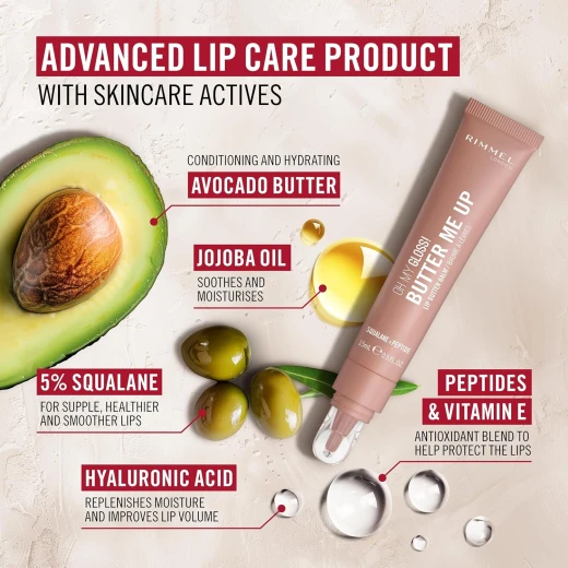 مرطب شفاه ريميل لندن Oh My Gloss Butter Me Up 004 Mellow Mocha - عناية مرطبة وملونة للشفاه - ريميل لندن - Image 7
