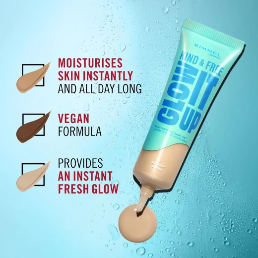 Rimmel London Kind & Free Glow It Up Liquid Foundation Rose Vanilla 150 30ml Natural Glow Makeup for Radiant Complexion - Rimmel London - Image 6