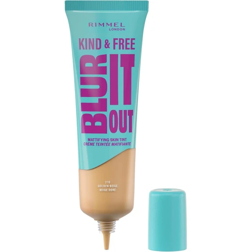 Rimmel London Kind & Free Matte Foundation 210 Golden Beige Long Lasting Oil Control Makeup 30ml Flawless Finish Rimmel London Kind & Free Matte Foundation 210 Golden Beige Long Lasting Oil Control Makeup 30ml Flawless Finish