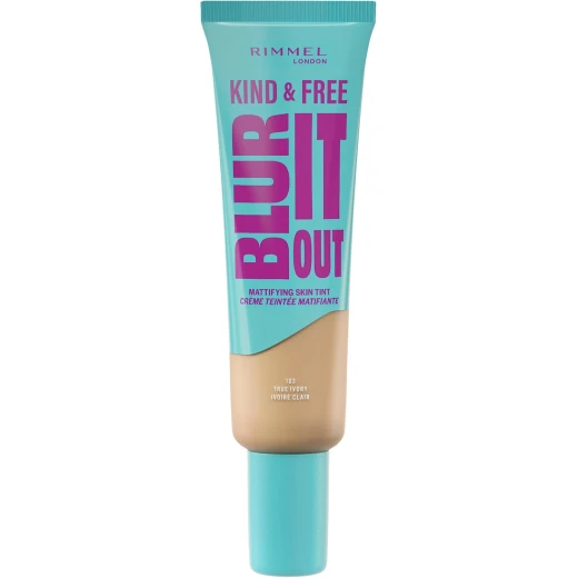 Rimmel Kind & Free Matte Foundation True Ivory 30ml Oil Control Flawless Finish Makeup