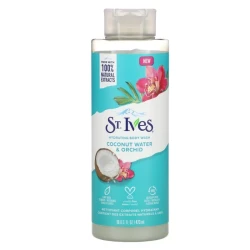 St. Ives Coconut Water Body Wash 473ml, Refreshing Body Cleanser for Gentle Daily Cleansing, Enriched with Coconut Water, Leaves Skin Feeling Soft, Hydrated and Fresh, Rich Lather, Suitable for All Skin Types