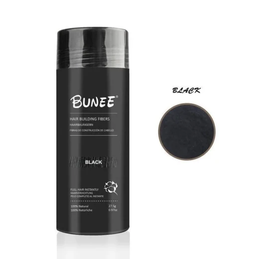Bunee Hair Building Fibers Medium Brown for Fuller Looking Hair Instantly Conceals Thinning Areas