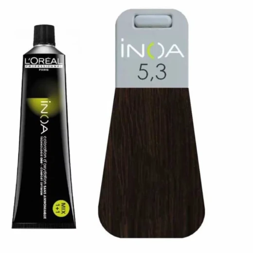 Inoa Professional Hair Color 5.3 Rich Golden Blonde Long-Lasting Grey Coverage