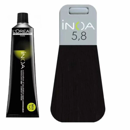 L'Oréal Professionnel INOA Hair Color 5.8 Rich Professional Color and Glossy Finish for Vibrant, Even Coverage