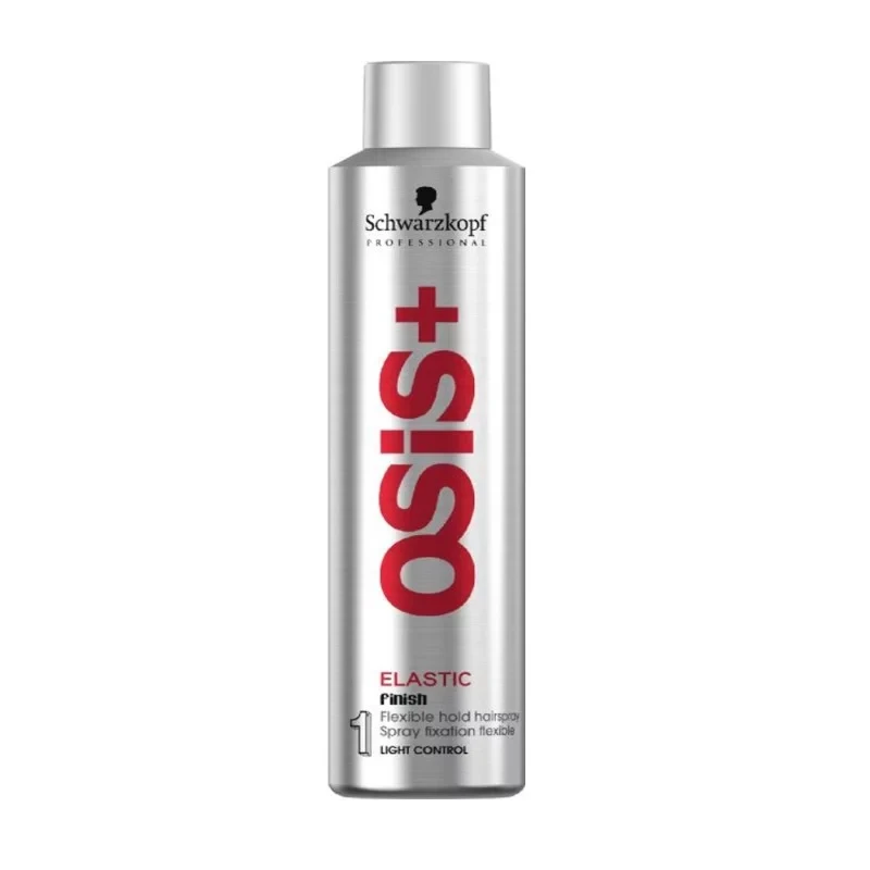 شوارزكوف OSiS+ إيلاستيك 1 بخاخ شعر بتثبيت مرن 500 مل لتصفيف طبيعي والتحكم في التجعد - شوارزكوف