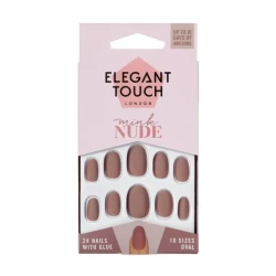 Elegant Touch Nude Collection Press-On Nails Mink Shade for a Natural Salon-Style Manicure at Home