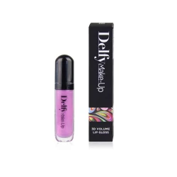 Delfy 3D Volume Lip Gloss Lilac in Valley High Shine Plumping Effect