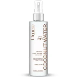 Lirene Perfect Tan Organic Self-Tanning Body Water Coconut Scent 200ml Gradual Natural Bronzed Glow