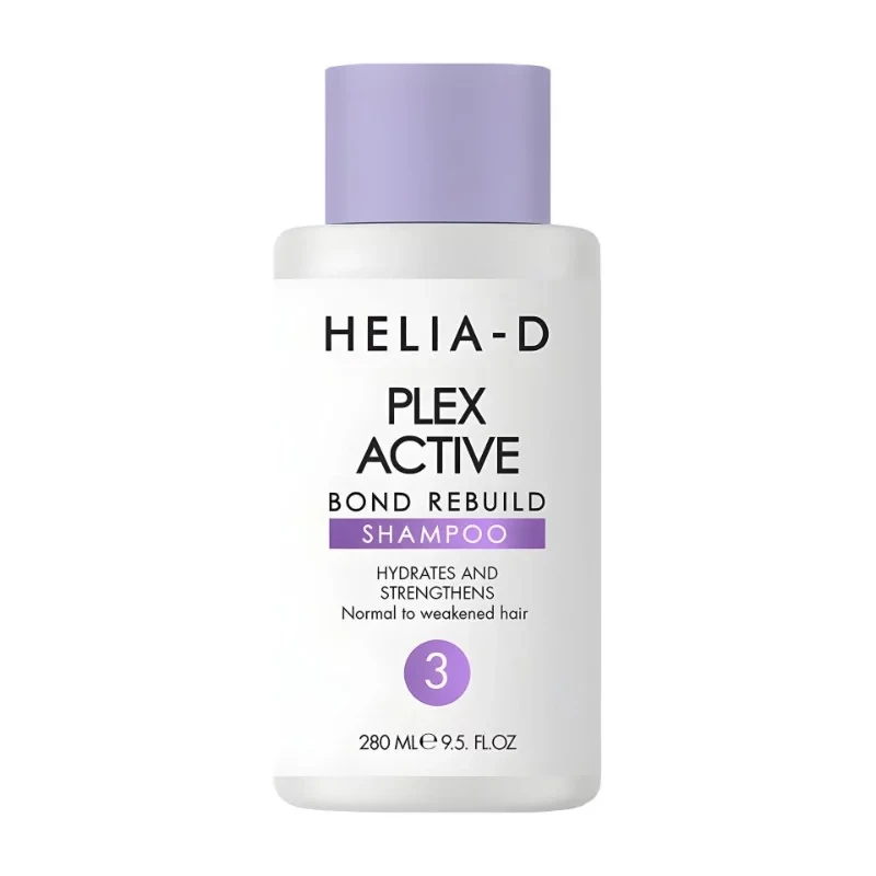Helia-D Plex Active Bond Rebuild Strengthening Shampoo for Damaged Hair Gentle Cleansing and Shine Enhancement 300ml - Helia-d
