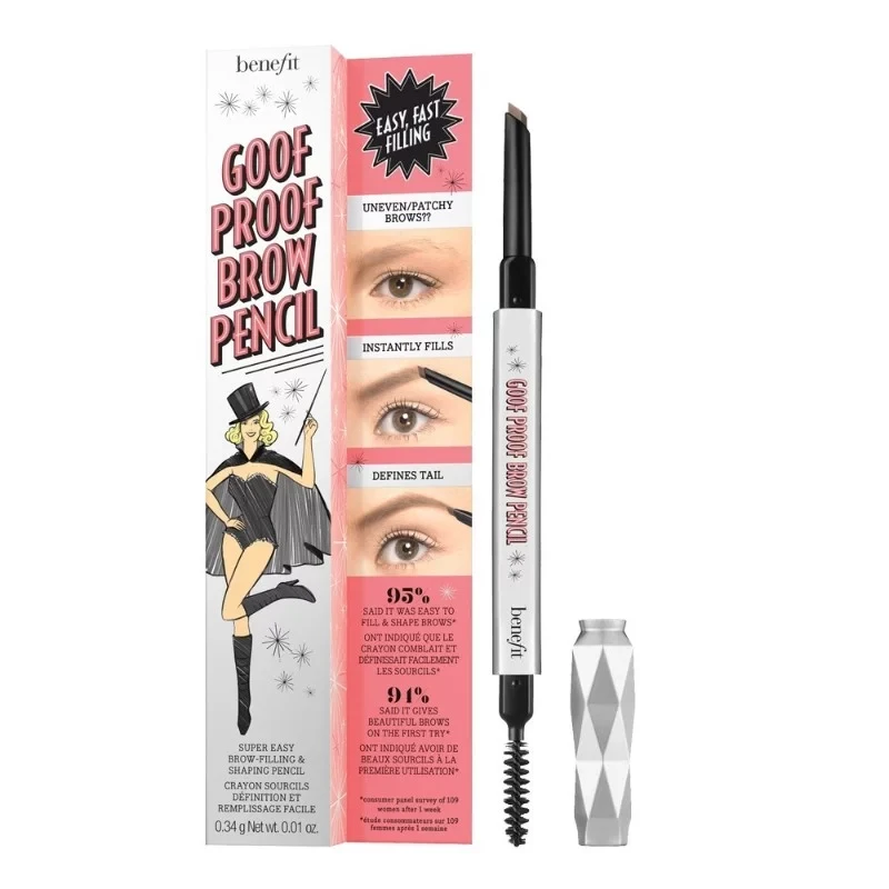 Benefit Cosmetics Goof Proof Brow Pencil Shade 01 Light for Natural Definition and Easy Filling - Benefit