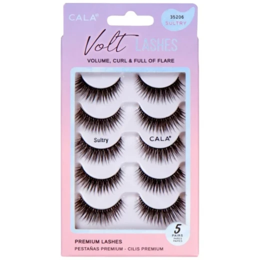 Cala Volt Lashes Style 206 Value Pack 5 Pairs for Enhanced Definition and Fullness