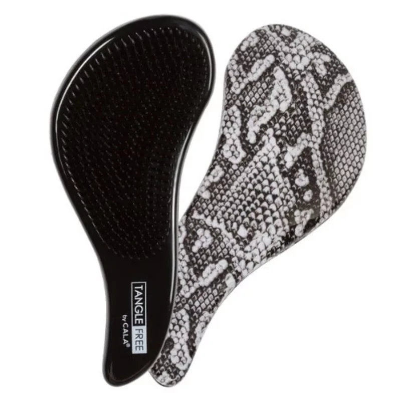 Cala Tangle-Free Hair Brush Snake 872 Gentle Detangling for Wet or Dry Hair Reduces Breakage - Cala