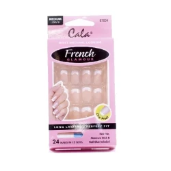 Cala French Press On Nails Style 734 Classic Manicure Look Long Lasting Set