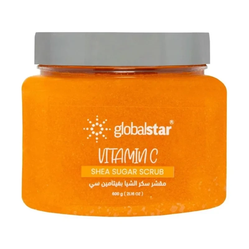 سكراب الجسم بفيتامين سي من جلوبال ستار للتقشير والإشراق 600 جرام - GLOBALSTAR
