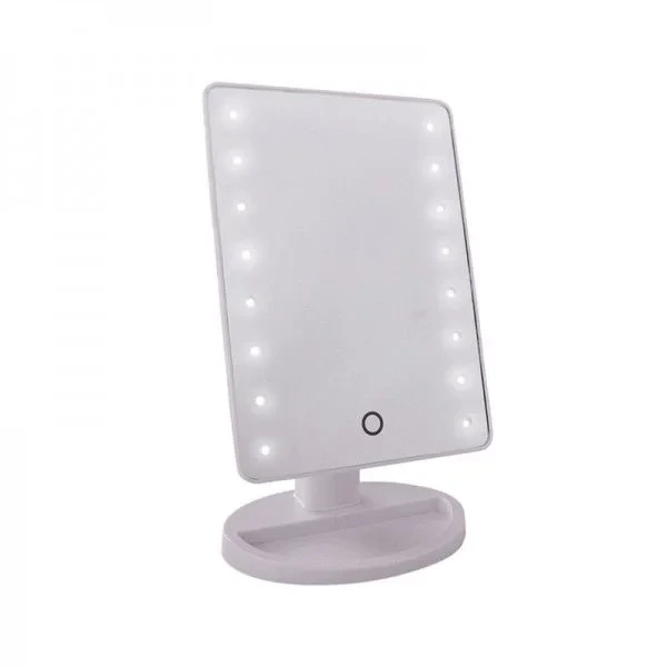 مرآة مكياج LED كبيرة موديل XR-1608 بإضاءة ساطعة ومتوازنة لتطبيق مكياج وعناية بالبشرة بدقة، مرآة تسريحة واسعة للاستخدام في المنزل والسفر - CHINA