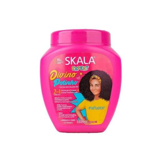 Skala Divino Potinho Kids 2-in-1 Curly Hair Treatment for Moisturizing Softening and Detangling