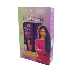 Skala Mais Lisos Shampoo and Conditioner Set for Smoother Hair Reduced Frizz Enhanced Manageability Daily Haircare Duo