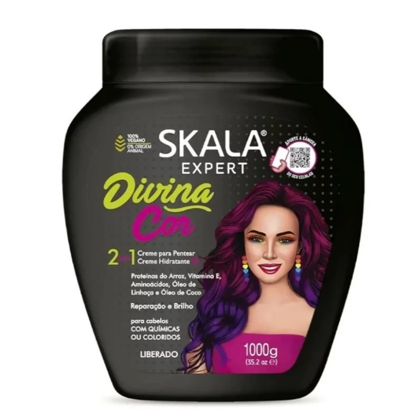 Skala Divina Cor Hair Repair 2-in-1 Mask and Conditioner 1000g for Hydration and Shine - Skala