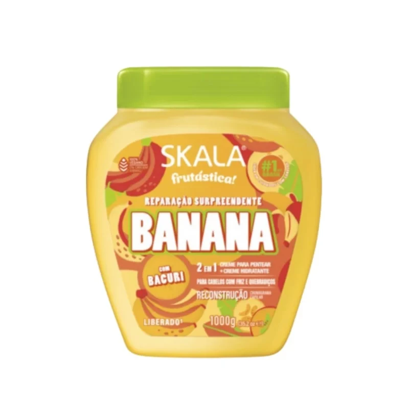 Skala Fantastic Banana 2-in-1 Hair Treatment Cream and Leave-In 1000g for Softness and Frizz Control - Skala