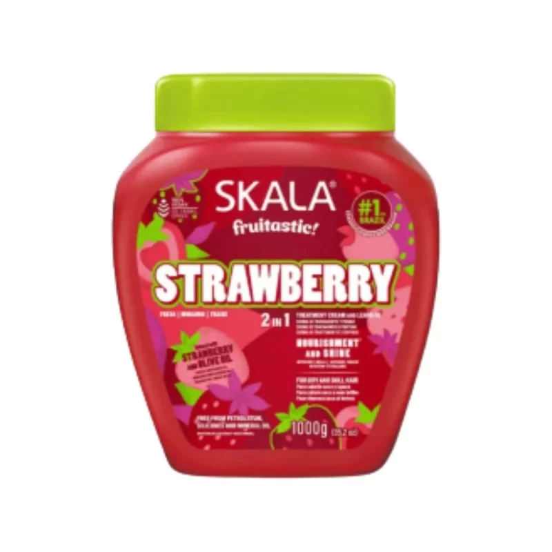 Skala 2-in-1 Strawberry Hair Treatment and Leave-In Cream 1000g for Softness and Shine - Skala