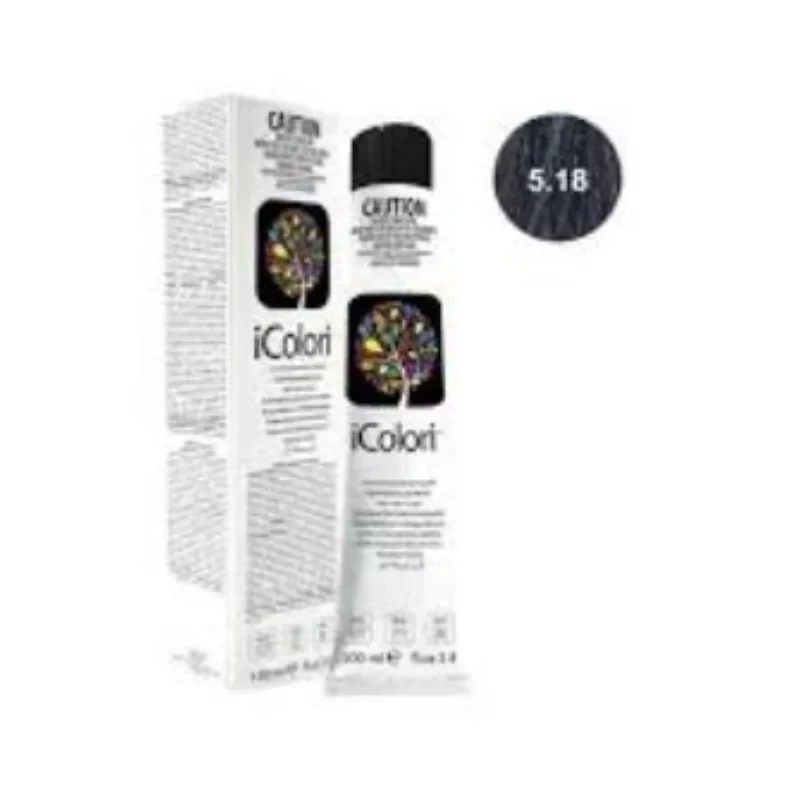 Kaypro Icolori Hair Color Cream 100 ml Shade 5.18 Professional Permanent Hair Dye for Rich Even Color and Enhanced Grey Coverage - Kaypro