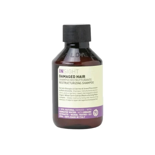 Insight Damaged Hair Restructurizing Shampoo Gentle Cleansing 100ml for Hair Repair and Shine Insight Damaged Hair Restructurizing Shampoo Gentle Cleansing 100ml for Hair Repair and Shine