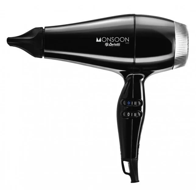 مجفف شعر احترافي Ceriotti Monsoon 3400 لتجفيف أسرع وتحكم محسّن في التصفيف - شيريوتي