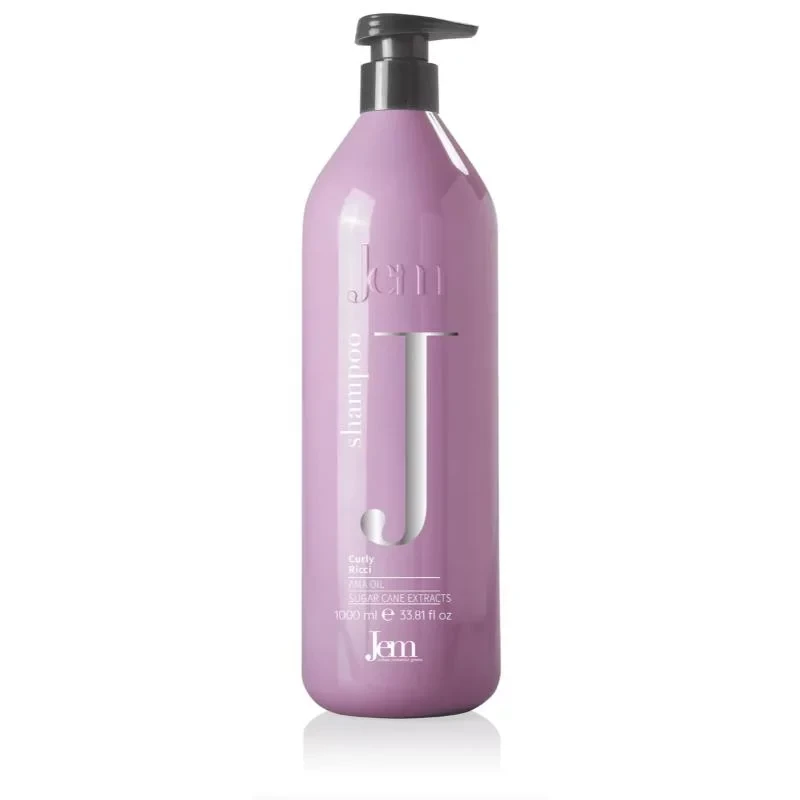 Jem Curly Shampoo for Curly and Wavy Hair Gentle Cleansing Frizz Control and Curl Definition 1000ml - Jem