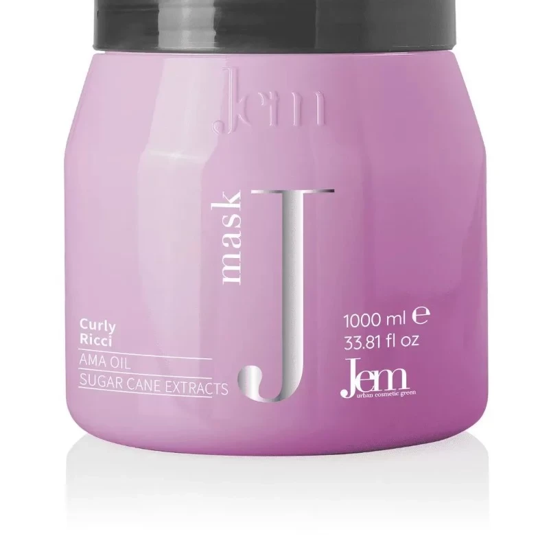 Jem Curly Hair Mask 1000ml Deep Hydration and Frizz Control for Defined Wavy Hair - Jem