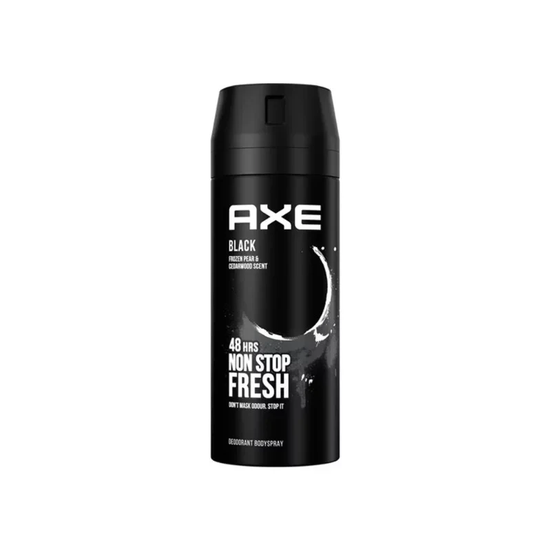 بخاخ مزيل العرق للرجال من اكس بلاك 150 مل برائحة رجولية مميزة وانتعاش يدوم طويلاً - AXE