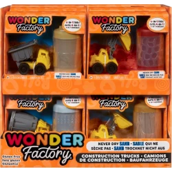Wonder Factory Never Dry Sand Construction Trucks Assorted- PDQ