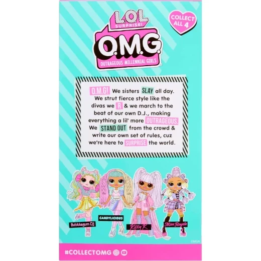 إل. أو. إل. سوربرايز O.M.G – دمية كانديليشيَس، دمية أزياء قابلة للجمع مع ملابس وإكسسوارات أنيقة، مثالية للأطفال ومحبي الدمى للعب التخيلي والعرض - إم جي أيه إنترتينمنت - Image 5