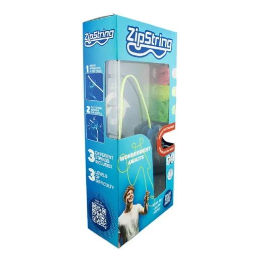 ZipString الأصلي – لعبة خيط طائر مبتكرة مع أكثر من 100 خدعة، مناسبة للأطفال والبالغين، للعب الداخلي والخارجي، تعزز الإبداع وتعلم مبادئ الحركة والفيزياء، تشمل 3 خيوط بمستويات صعوبة مختلفة، قابلة للشحن عبر USB-C - زيبسترينغ - Image 3