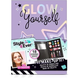 Style 4 Ever Makeup Set for Girls Complete Palette with Eyeshadows Lipsticks Brushes Mirror Kids Gift