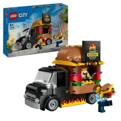 LEGO Burger Truck – 194 Pieces, Food-Themed Building Set for Kids, Fun Street Food Roleplay