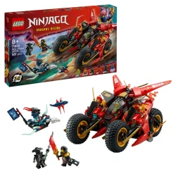 LEGO NINJAGO Ninja Combat Vehicle Set – 561 Pcs Jet, Bikes, Glider & 6 Minifigures Including Kai, Wyldfyre, Frak – Action Toy for Kids 9+