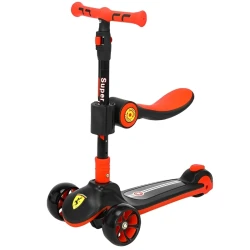 2-in-1 Scooter – Three-Wheeled Design with Durable Frame, Detachable Child Seat, Broad Stance & Lightweight Build