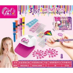 Girl's DIY Studio 3-in-1 Nail Art Pens (6 Pens with Dryer)